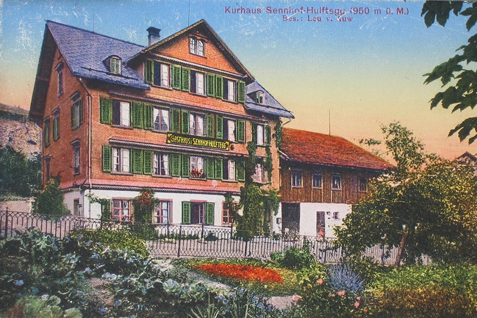 Gasthaus Hulftegg, vor 1920, Postkartensammlung Adolf Feller, Fotograf unbekannt, Quelle: ETH Bildarchiv
